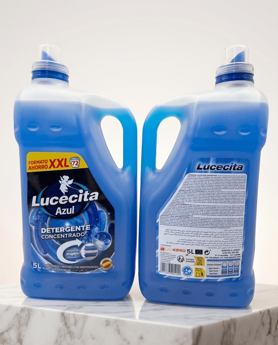 Lessive liquide concentrée 72 lavages Lucecita bleu format XXL (5L)
