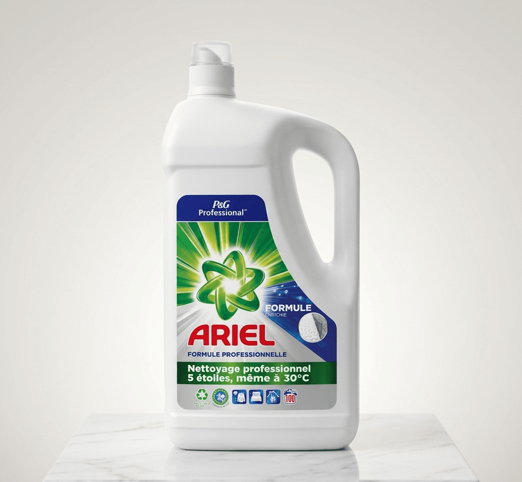 Lessive liquide professionnelle Ariel formule enrichie 100 lavages