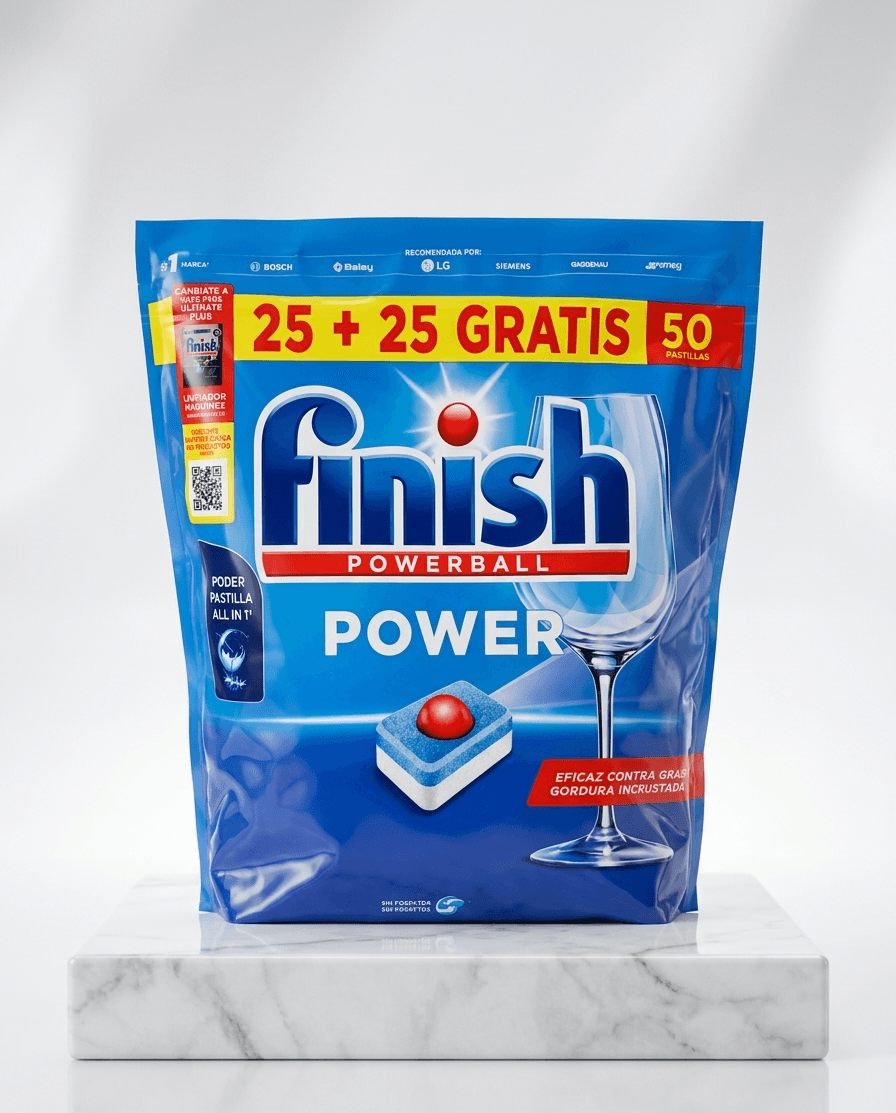 Capsules pour lave-vaisselle Finish powerball power pack économique 50 pastilles