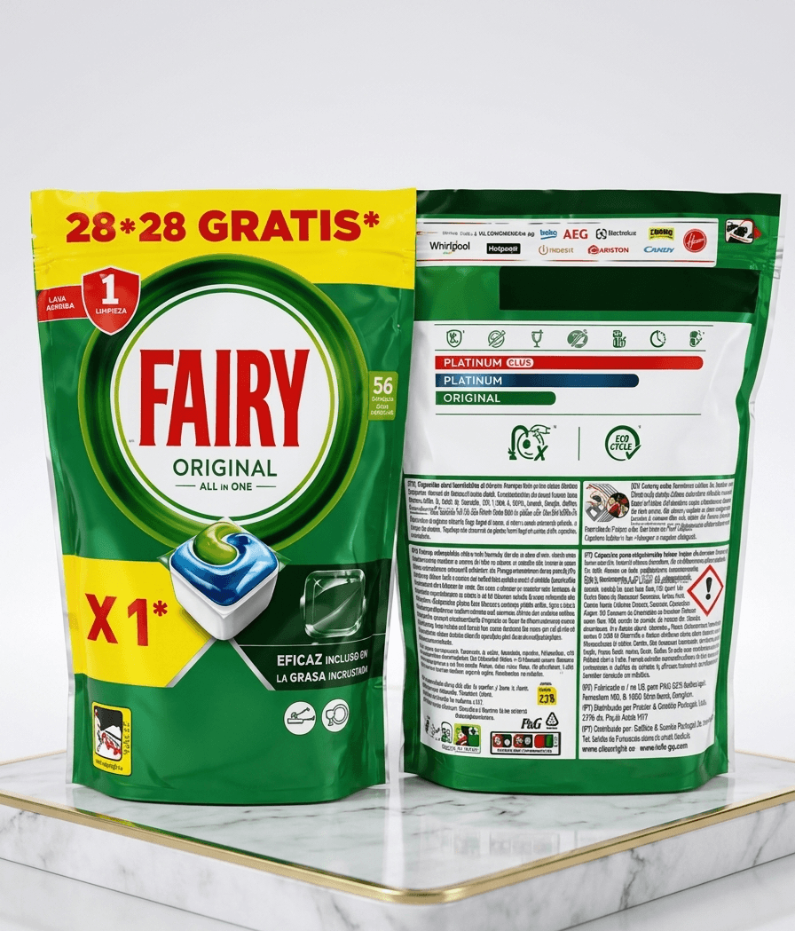 Capsules pour lave-vaisselle tout-en-un Fairy Original All in One 56 capsules