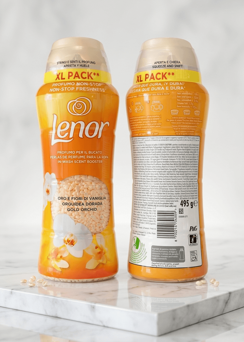 Lenor perles de parfum de linge orchidée dorée et vanille (495g)