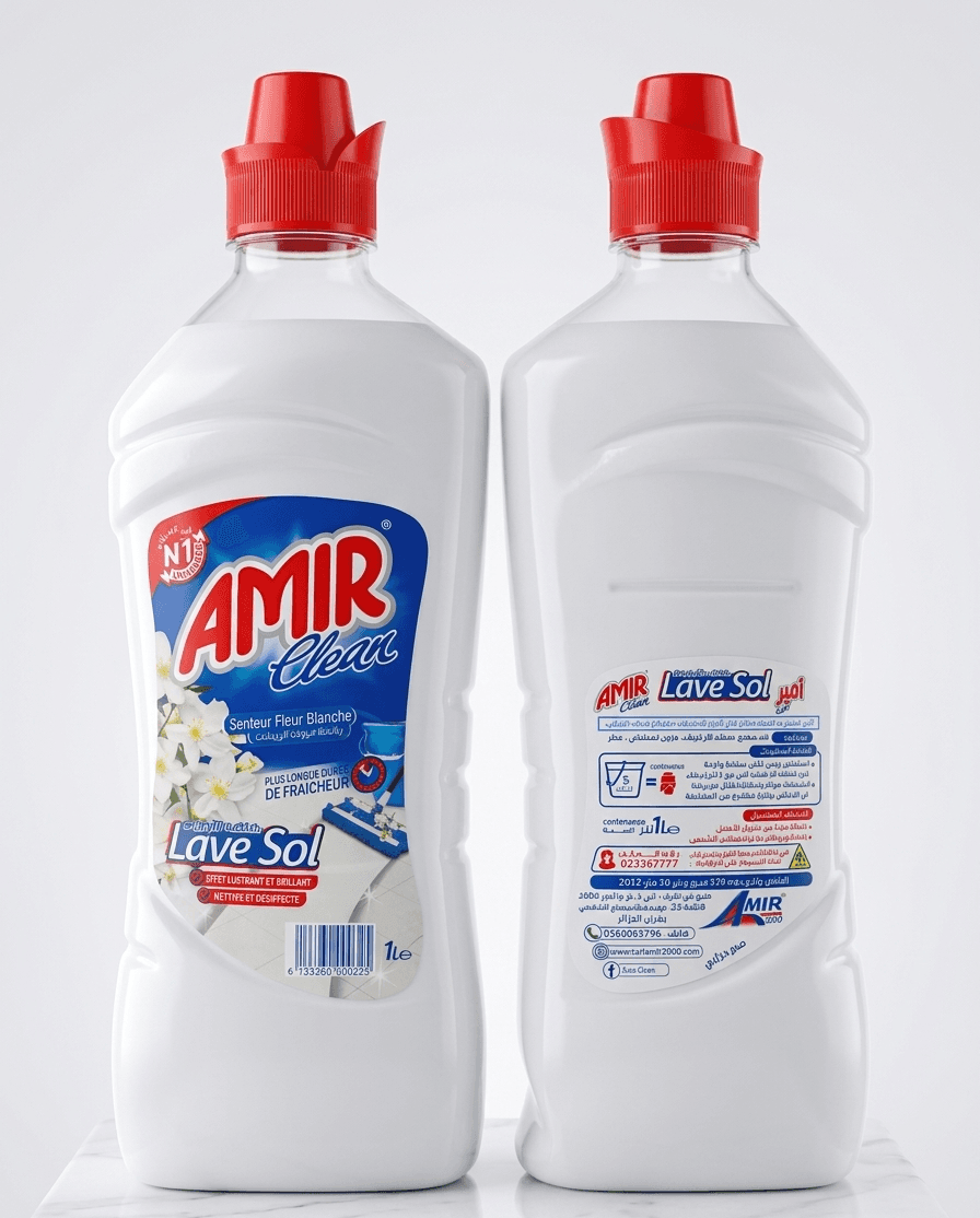 Amir Clean lave sol : Senteur fleur blanche (1L)
