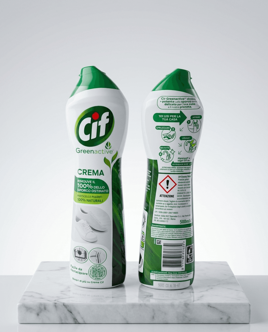 Cif Crema Greenactive : Le nettoyant crème écologique multi-usages (500ml)