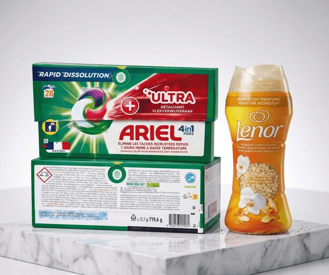 Pack linge Ariel - Lenor (28 pods)